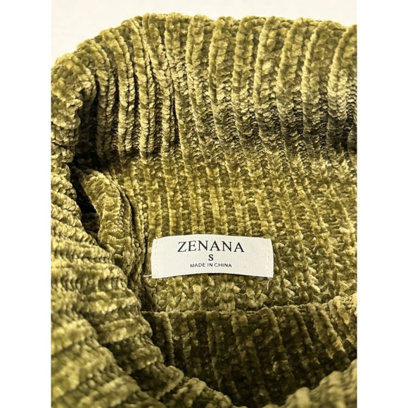 Zenanna‎ Women's Cowl Neck Sweater Size Small Green - Picture 7 of 7
